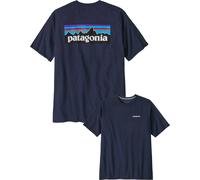 Patagonia - T-shirt da uomo in cotone riciclato - M's P-6 Logo Responsibili-Tee New Navy per Uomo in Cotone - Taglia S - Blu navy