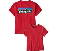 Patagonia - T-shirt in cotone riciclato - W's P-6 Logo Responsibili-Tee Potters Red per Donne in Cotone - Taglia XS - rosso