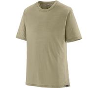 Patagonia - T-shirt tecnico e traspirante in lana merino per l'escursionismo - M's Cap Cool Merino Blend Shirt Weathered Stone per Uomo in Poliestere Riciclato - Taglia M - Beige