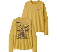 Patagonia - T-shirt traspirante da escursionismo a maniche lunghe - M's L/S Cap Cool Daily Shirt Cloud Crag Limestone Yellow Light X-Dye per Uomo in Poliestere Riciclato - Taglia M - Giallo