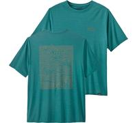 Patagonia - T-shirt traspirante - M's Cap Cool Daily Graphic Shirt Strataspire: Wetland Blue X-Dye per Uomo - Taglia S Blu S