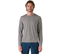 Patagonia - T-shirt Uomo a maniche lunghe - M's L/S Cap Cool Daily Graphic Shirt Waters Feather Grey per Uomo - Taglia M - Grigio Grigio M