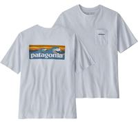 Patagonia - T-shirt Uomo in Cotone riciclato - M's Boardshort Logo Pocket Responsibili-Tee White per Uomo in Cotone - Taglia M - Bianco Bianco M