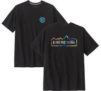 Patagonia - T-shirt Uomo in Cotone riciclato - M's Unity Fitz Responsibili-Tee Ink Black per Uomo in Cotone - Taglia S - Nero Nero S