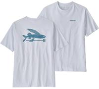 Patagonia - T-shirt urbana in cotone riciclato e poliestere riciclato - M's Flying Fish Responsibili-Tee White per Uomo in Cotone - Taglia S - Bianco