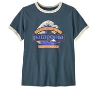 Patagonia - Women's Great Waves Ringer Tee - T-shirt L blu