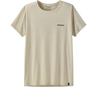 Patagonia - T-shirt tecnico e leggero da escursionismo - W's Cap Cool Daily Shirt Boardshort Logo Dyno White per Donne in Poliestere Riciclato - Taglia M - Beige