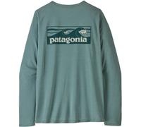 Patagonia - Maglietta leggera da trekking a maniche lunghe - W's L/S Cap Cool Daily Shirt Boardshort Logo Blue Sage Light X-Dye per Donne in Poliestere Riciclato - Taglia S