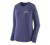 Patagonia W's L/S cap Cool Merino Blend Graphic Shirt T, Imagine Moon: Solstizio Viola, L Donna