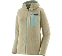 Patagonia - Pile goffrato ad asciugatura rapida con zip per lo sci alpinismo - W's R1 Air Full-Zip Hoody Weathered Stone per Donne in Poliestere Riciclato - Taglia L - Verde