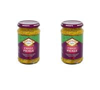 Patak Chli Pickle 283g - Achaar tradizionale indiano - Achaar con ingredienti naturali - offre l’ideale esperienza di pranzo indiana (confezione da 2)