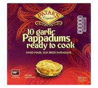 Patak's Leggere Per Cucinare Pappadums Aglio (10 Per Confezione - 100g) (Confezione da 2)