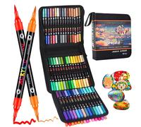 Patamiyar Pennarelli Acrilici Indelebili per Pietre 120Colori/60 Pcs Pennarelli