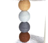 Patapalooza Albero per gatti quadrato con perline colorate, design compatto, ideale per giocare, riposare e divertire gli animali domestici.
