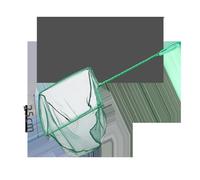 Patapalooza Rete da pesca verde resistente all'usura, leggera e facile da usare; ideale per catturare pesci in varie condizioni acquatiche.