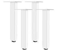 Patas Mueble Baño, 4 Piezas Patas Regulables para Muebles Pata Mesa Comedor Blancas Pata Mesa Escritorio Pies de Sofá Aleación Aluminio | Acabado Anodizada Pies de Metal Altura: 6-40cm-25cm/9.8"