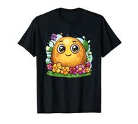 Patata Kawaii circondata da fiori Maglietta