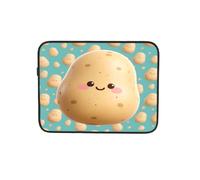 Patate Blu Carino Laptop Sleeve Case Notebook Computer Pouch Tablet Valigetta Borsa da Trasporto per Lavoro 12 Pollici