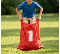 Patate Sack Race Bags Red Oxford, 65x47 cm, Kangaroo Jump Sack Race Bag | Sacco per patate da corsa, per adulti, in tessuto Oxford resistente, per giochi all'aperto, Field Day, Team Building