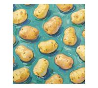 Patate Verdure Verde Pittura Natale Lavastoviglie Copertura riutilizzabile Frigorifero Magnete Copertura Vacanza Decor 58,4x66 cm