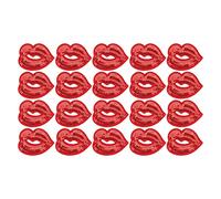 Patch a forma di labbra alla moda per autodesive fai -da -te cucitura su ferro su toppe da ricamo per abiti abiti Accessori Accessori in poliestere rosso 4x5,2 cm 20pcs