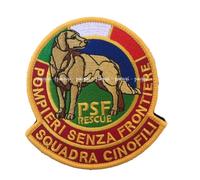 Patch A68 Pompieri Cinofili - Torino Pompieri senza frontiere PSF Rescue Toppa