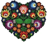 Patch applique ricamo fiore forma cuore per ferro vestiti su applique di correzione per giacche di abbigliamento artigianato cucito Utile e professionale.