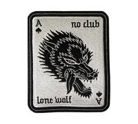 Patch Aufnäher Lethal Threat Lone Wolf Vintage, 13,3 x 7,6 cm