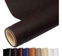 Patch autoadesivo, in pelle, 60 x 300 cm, per riparazioni in pelle PU, per divani, borse, giacche, sedili auto, mobili (colore caffè profondo)
