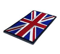 Patch Bandiera Inglese 100% Ricamata - Emblema Emblema Termoadesiva Cucibile Ricamata Jack Flag - Toppe Uomo Termoadesive - Toppe Bandiere del Mondo - Desivo Inghilterra 80 x 40 mm