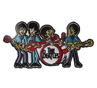patch beatles 4 garcons habits bleu 12.5 x 6.5 cm écusson thermocollant