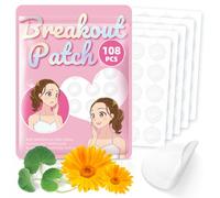Patch Brufoli 108 Pezzi, Pimple Patch Invisibili, Cerotti Brufoli Idrocolloide, Pimple Patches Naturale Idrocolloide Viso 2 In 1 Giorno e Notte Uso,Anti Acne,Vegano, Cruelty Free