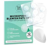 Patch Brufoli, Micro Dart Pimple Patch, Cerotti Brufoli per Pimple Cistica, Pimple Patches Microdart con Niacinamide, Acido Salicilico e Ialuronico (12 Pezzi) - PAC3
