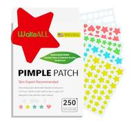 Patch Brufoli, Pimple Patch, 250 pezzi 7 misure, 5 forme e colori, Cerotti Brufoli Viso, Patch Brufoli Stelline, Hydrocolloid Acne Patch Vestibilità Precisa, Tea Tree, Acido Salicilico e Centella