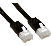 Goobay 95379 CAT 6 Cavo Piatto Patch di Rete U/UTP, Nero, 0.5m Lunghezza