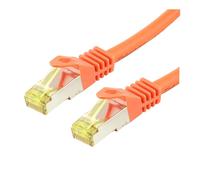 PATCH CABLE SFTP/PIMF/LSOH - 0.25M - CAT6A 500Mhz - ORANGE - Warranty 24M NEW