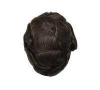 Patch Capelli Uomo 0,03 mm Pelle non sottile Capelli maschili Toupee Uomini Protesi Capillare Remy umani Parrucche naturali da uomo Protese Capilar Masculina Parrucche per uomo(Darkest Brown)