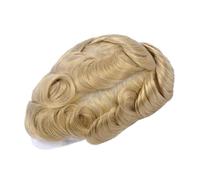 Patch Capelli Uomo 0,03 mm Pelle non sottile Capelli maschili Toupee Uomini Protesi Capillare Remy umani Parrucche naturali da uomo Protese Capilar Masculina Parrucche per uomo(Blonde)