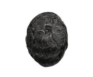 Patch Capelli Uomo 0,03 mm Pelle non sottile Capelli maschili Toupee Uomini Protesi Capillare Remy umani Parrucche naturali da uomo Protese Capilar Masculina Parrucche per uomo(1B20#)