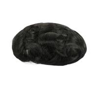 Patch Capelli Uomo Topper for capelli umani naturali con grigi for uomo, toupee for, protesi capillare for, pizzo svizzero, parrucche in PU for indiani for Parrucche per uomo(1C#)