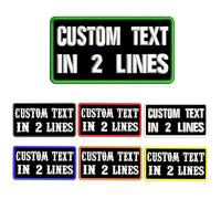 Patch con nome personalizzato, 2 pezzi Etichetta numero militare personalizzata ricamo per motociclista Borse multiple per abbigliamento Distintivo gilet/Ferro sul, Agganciare Toppa