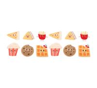Patch Cuciti per Abbigliamento, Set 12 Pezzi Toppe Termoadesive con Motivi Cibo, Ricamate in Cotone Multicolore - Facili da Applicare, Idee Creative per Decorare Tessuti e