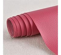 Patch di Ecopelle PU Autoadesiva 10 x 20 cm riparazione decorative pellicole in pelle sintetica riparazione Adesiva Sedile Auto per Divani, Sofa, Auto Interni rosa rossa