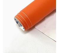 Patch di Ecopelle PU Autoadesiva 100 X 120 CM riparazione decorative pellicole in pelle sintetica riparazione Adesiva Sedile Auto per Divani, Sofa, Auto Interni,LZ-Arancione