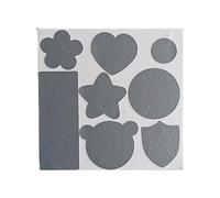 Patch di Ecopelle PU Autoadesiva 18 x 18 cm riparazione decorative pellicole in pelle sintetica riparazione Adesiva Sedile Auto per Divani, Sofa, Auto Interni A grigio scuro