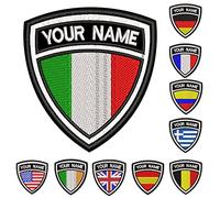 Patch di nome personalizzato, patch di nome del ricamo 2 pezzi, patch militari tattiche personalizzate, numero di tag con gancio Iron on per abbigliamento zaini giacche (DP White Frame)…