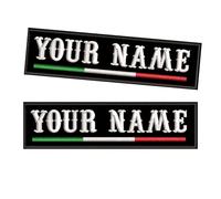 Patch di nome ricamato personalizzato, 2 Pezzi personalizzato motociclista rider nome patch, etichetta tattica morale nome per cinturino per cani uniforme Gilet Zaini