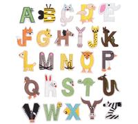 Patch di ricamo da stiro,26 pezzi patch tessili - Lettere animali design adesivo termico per berretto zaino jeans tappeto costume