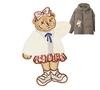 Patch di ricamo per abbigliamento, patch di abbigliamento | Cute Appliques per orso per jeans,Patch di orso decorativo ricamato per bambini, applique cucita per l'abbigliamento