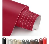 Patch di Riparazione in Pelle Rosso, 30 x 100 cm Pelle Adesiva per Riparazioni, Toppe per Riparazione Autoadesive in PU Pelle per Divani, Sedili Auto, Mobili, Borse, Giacche.